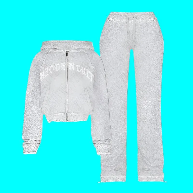 Aesthetic Grey Punk-Inspired Fall/Winter Outfit – Y2K Zipper Jacket   Straight Trousers
