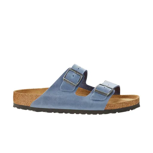 Birkenstock Arizona SFB Dusty Blue Oiled Leather Narrow