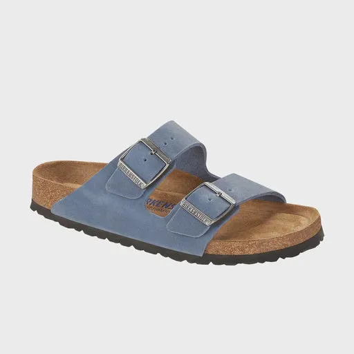 Birkenstock Arizona SFB Dusty Blue Oiled Leather Narrow
