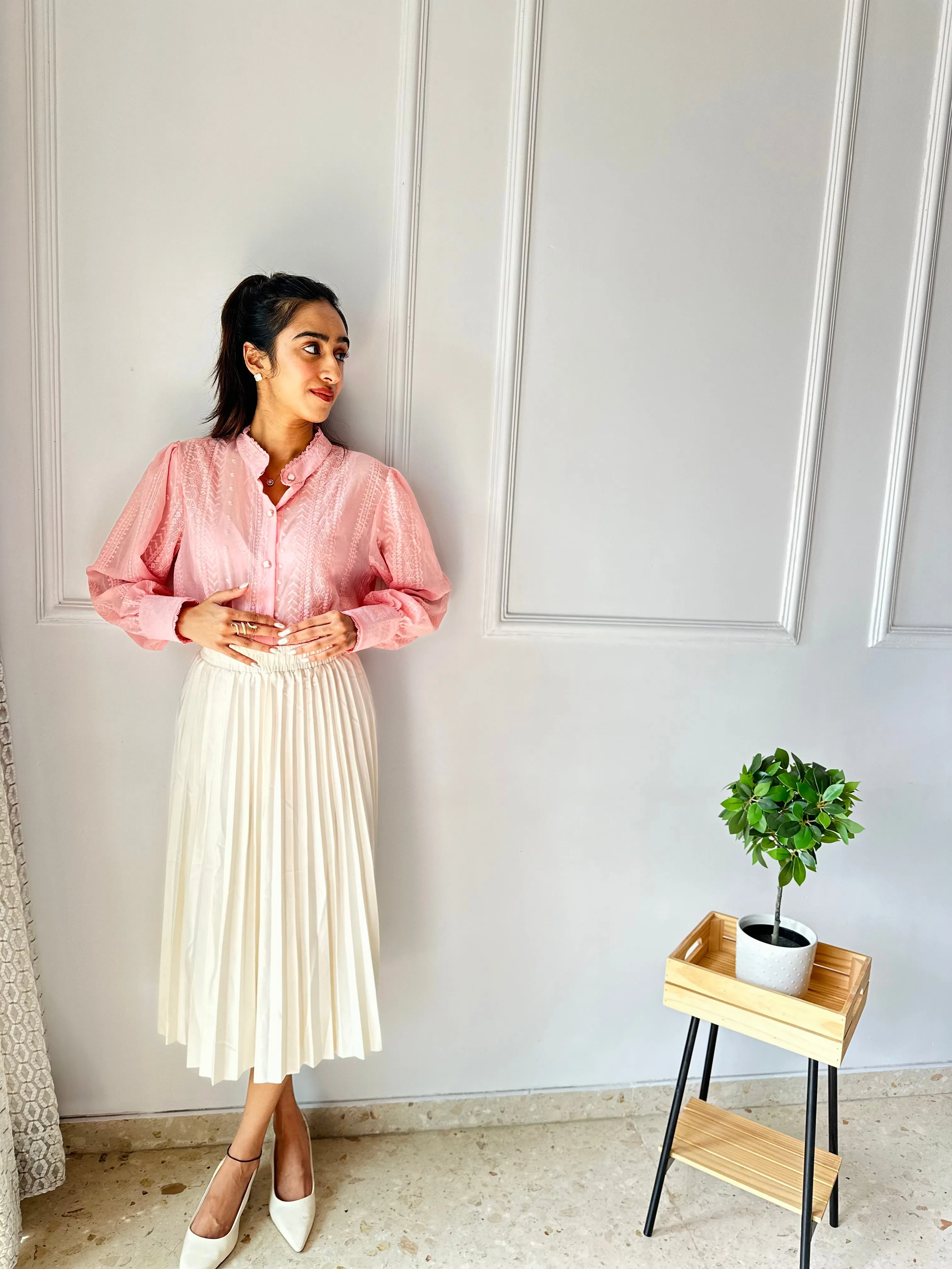 Blush Pink Lace Top
