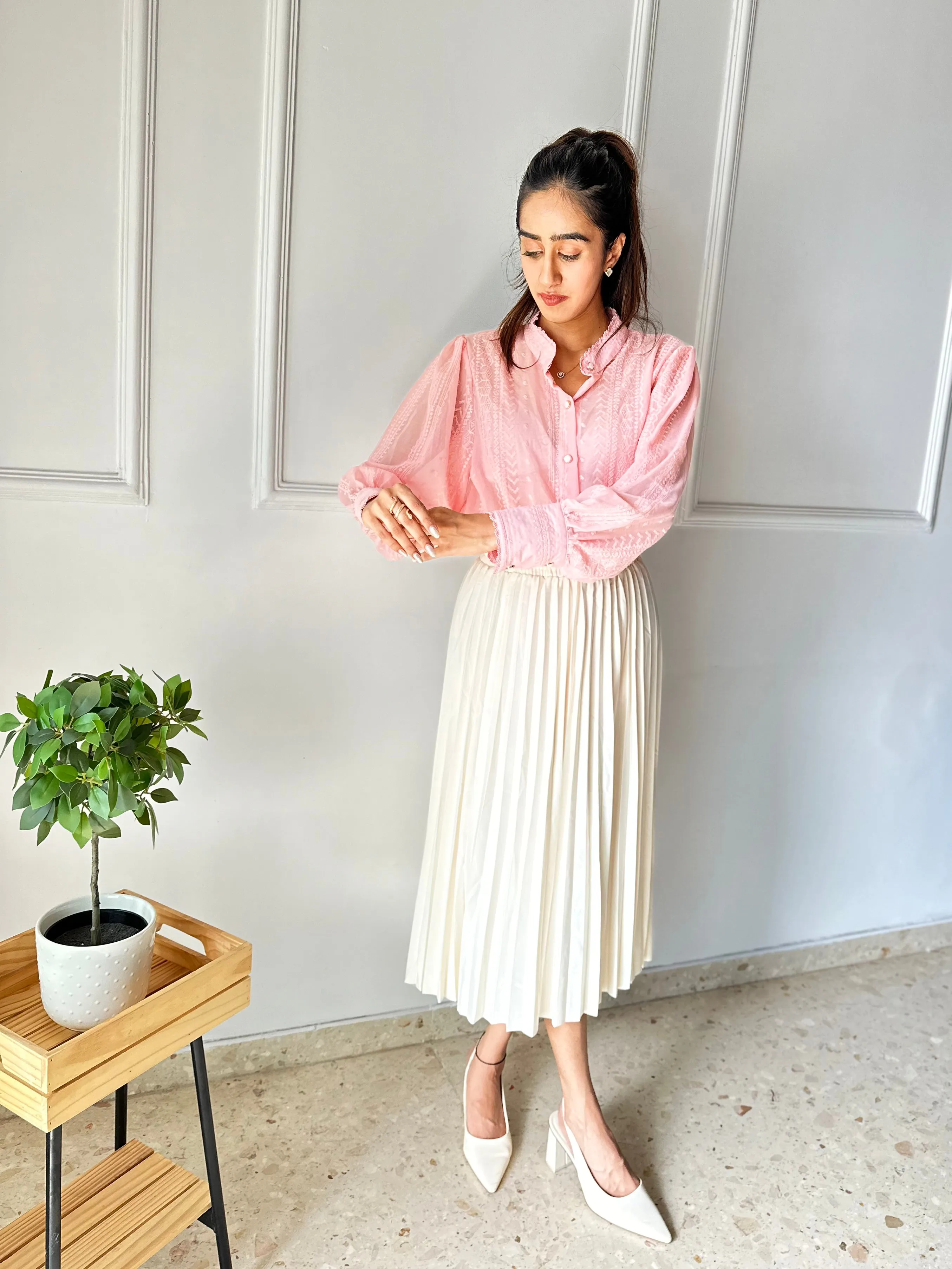 Blush Pink Lace Top