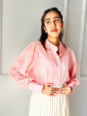 Blush Pink Lace Top