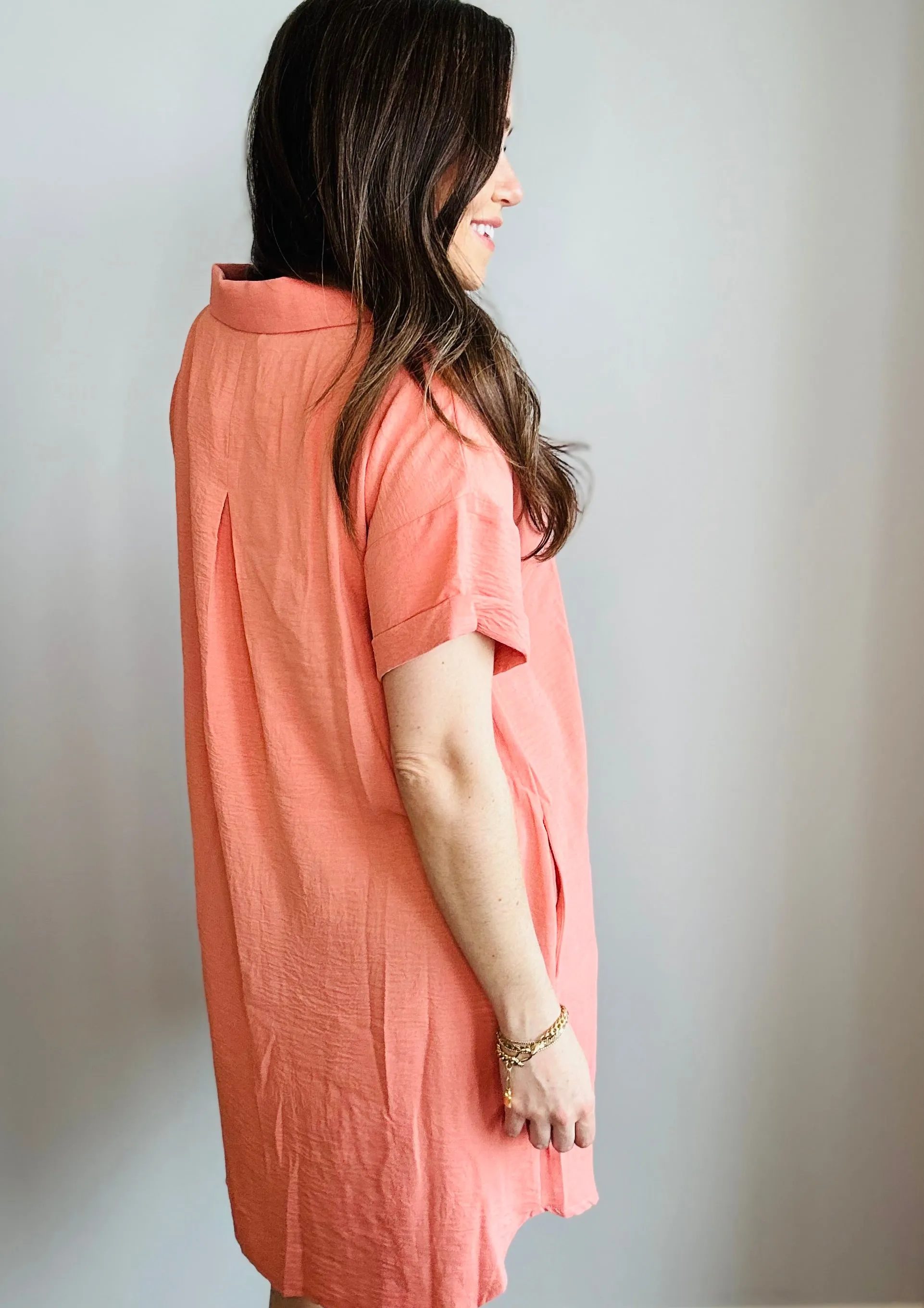 Breezy Button-Up Shirt Dress – Effortless Style for Every Occasion