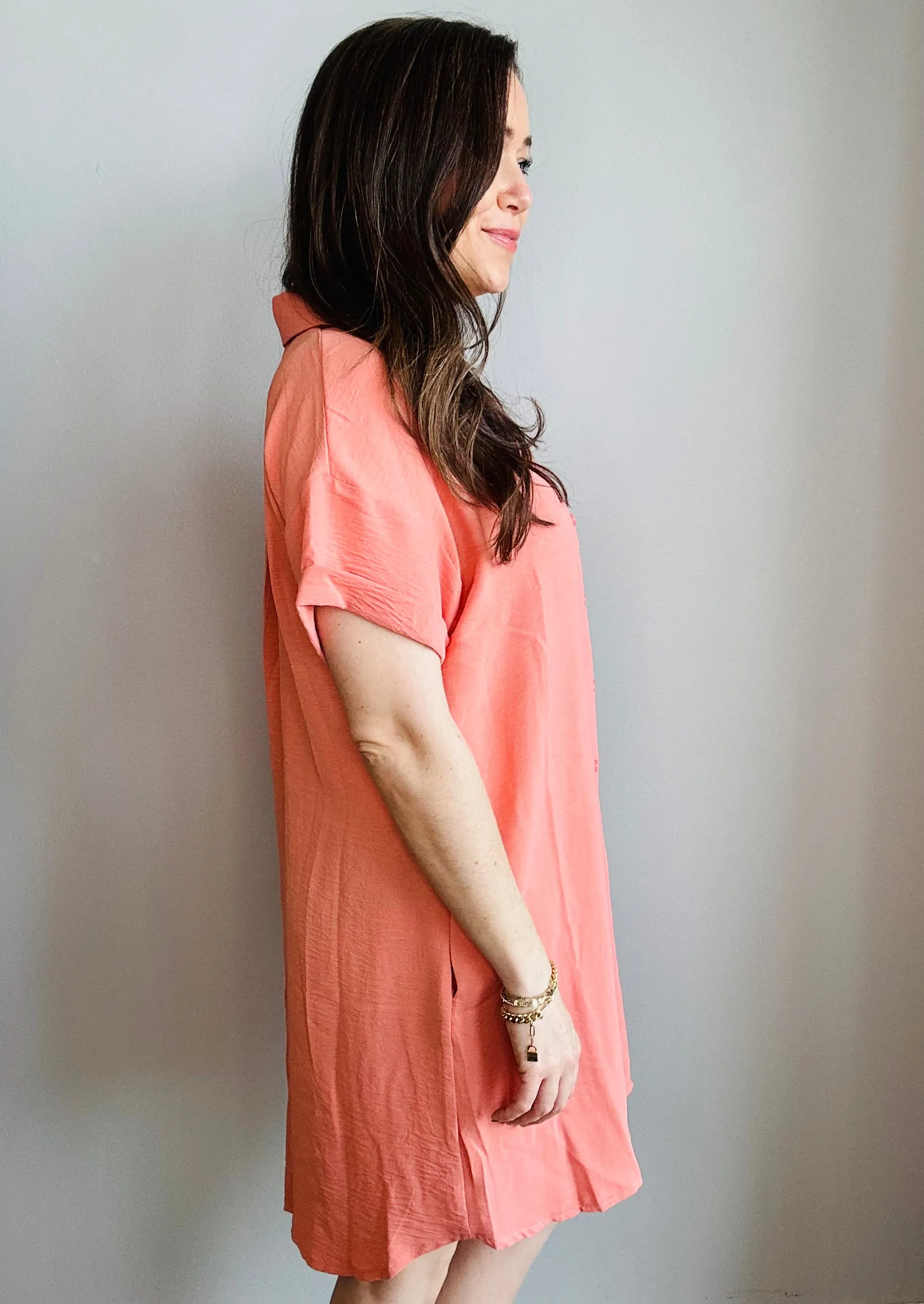 Breezy Button-Up Shirt Dress – Effortless Style for Every Occasion
