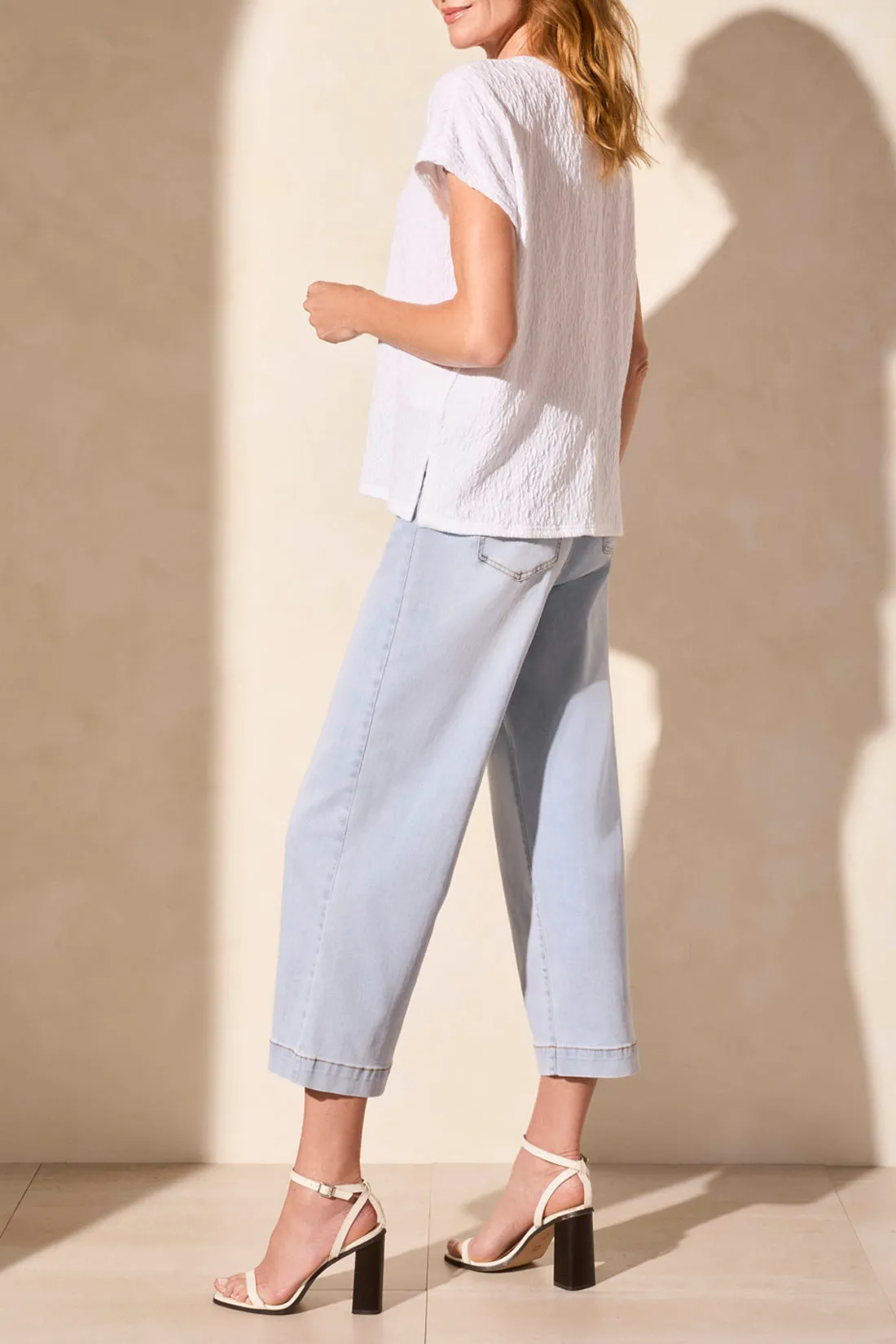 Cap Sleeve V Neck Top