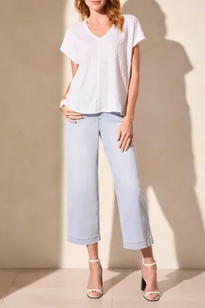 Cap Sleeve V Neck Top