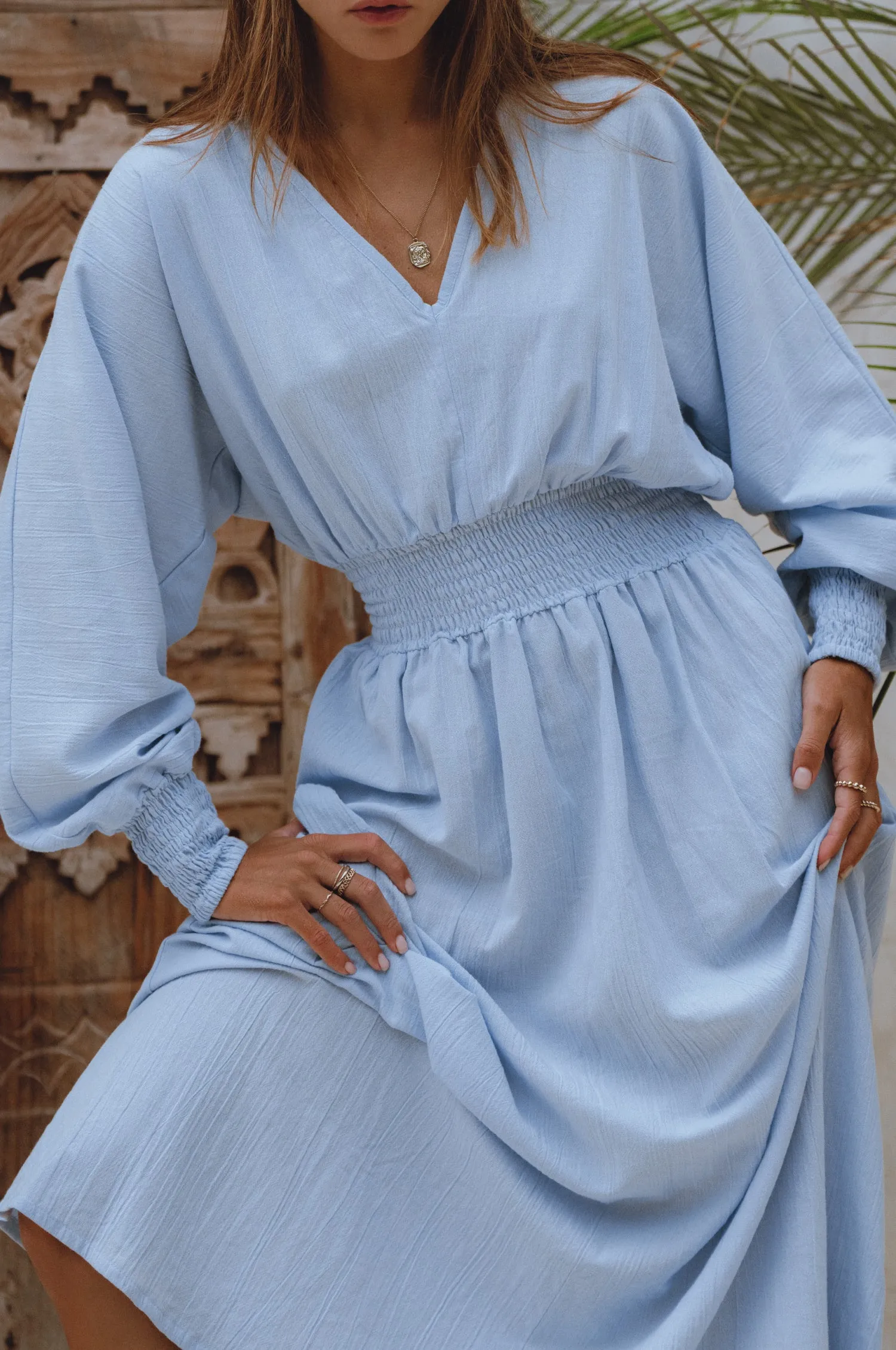Carla Long Sleeve Linen Dress