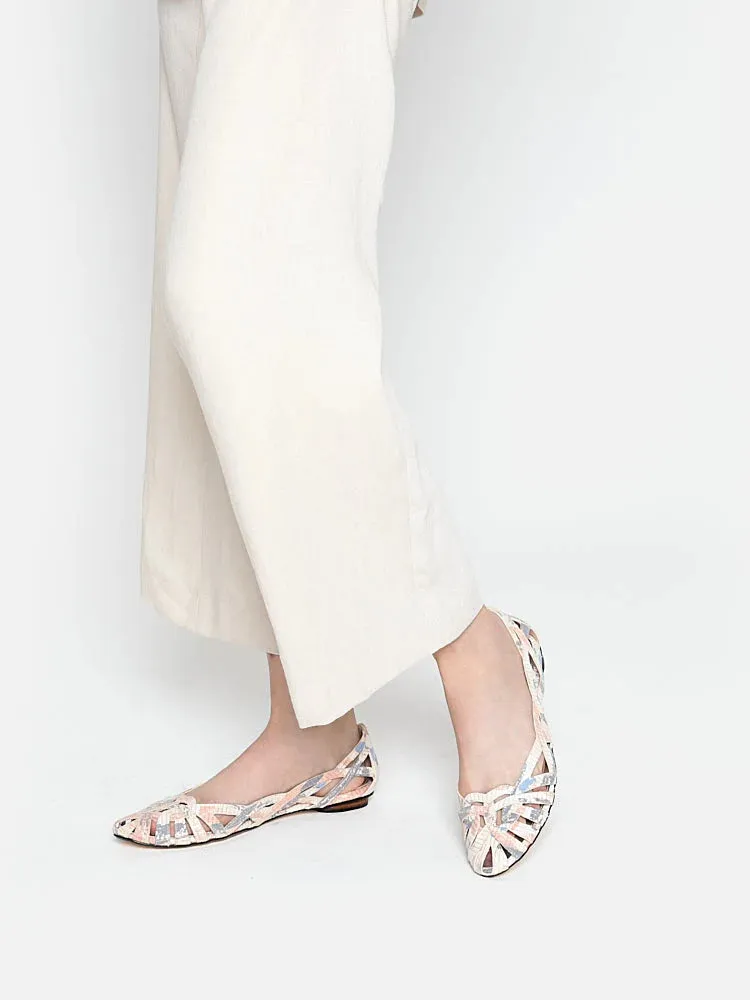 Celina Printed Weaved Flats
