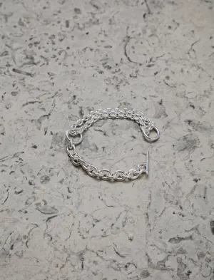 Double Bracelet Polished Silver