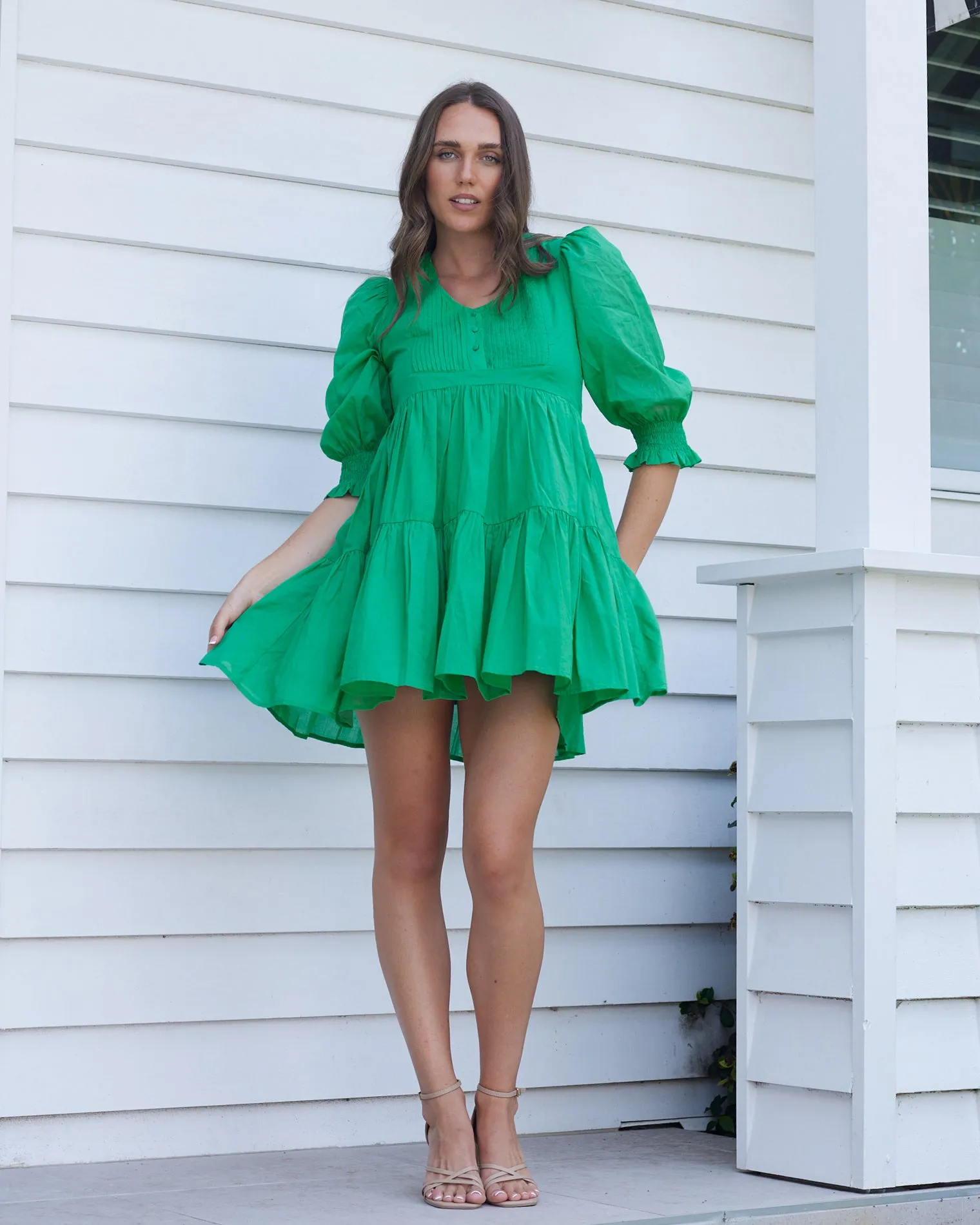 Eldora Mini Dress - Green