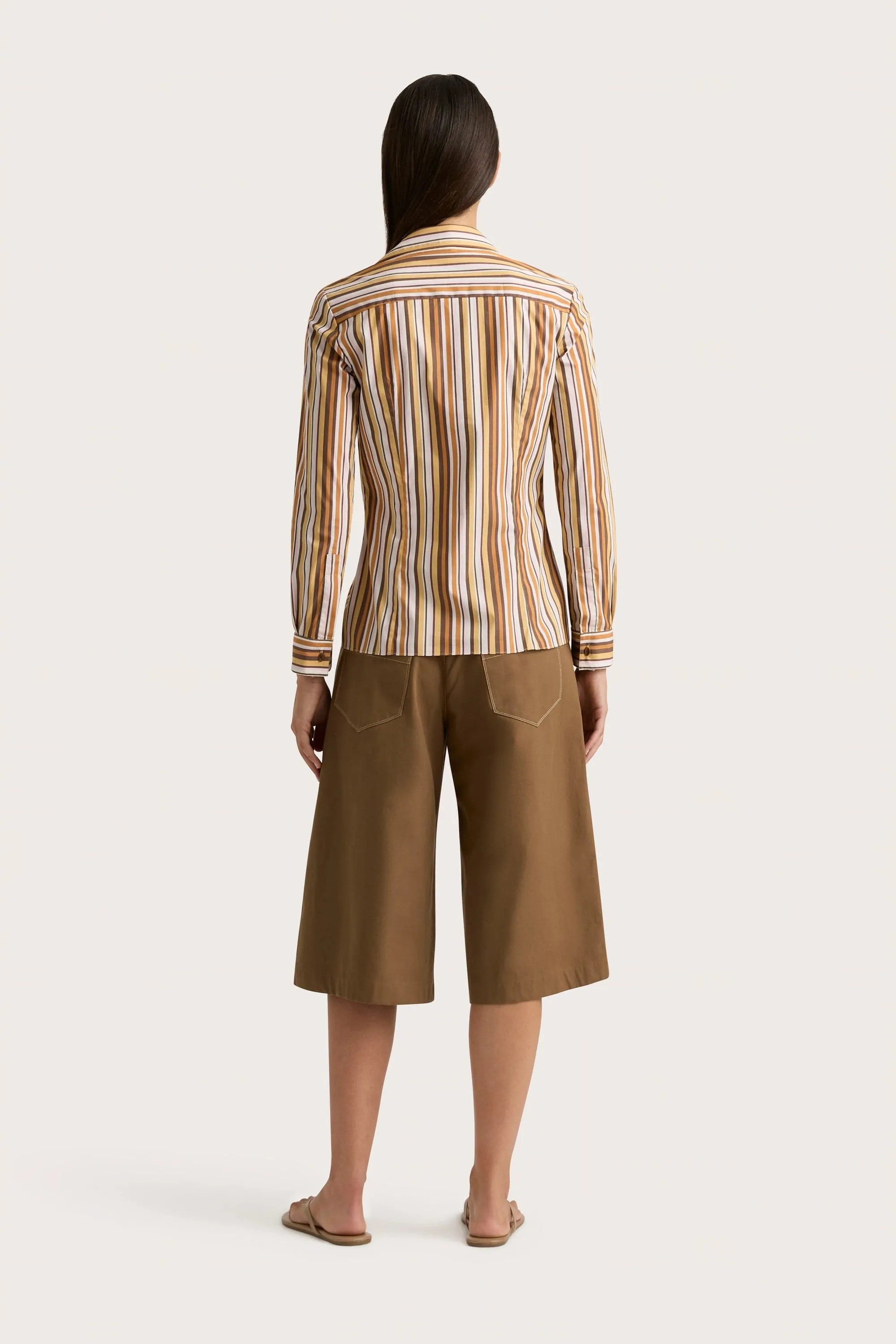 En Vau Shirt Terracotta Stripe - Final Sale