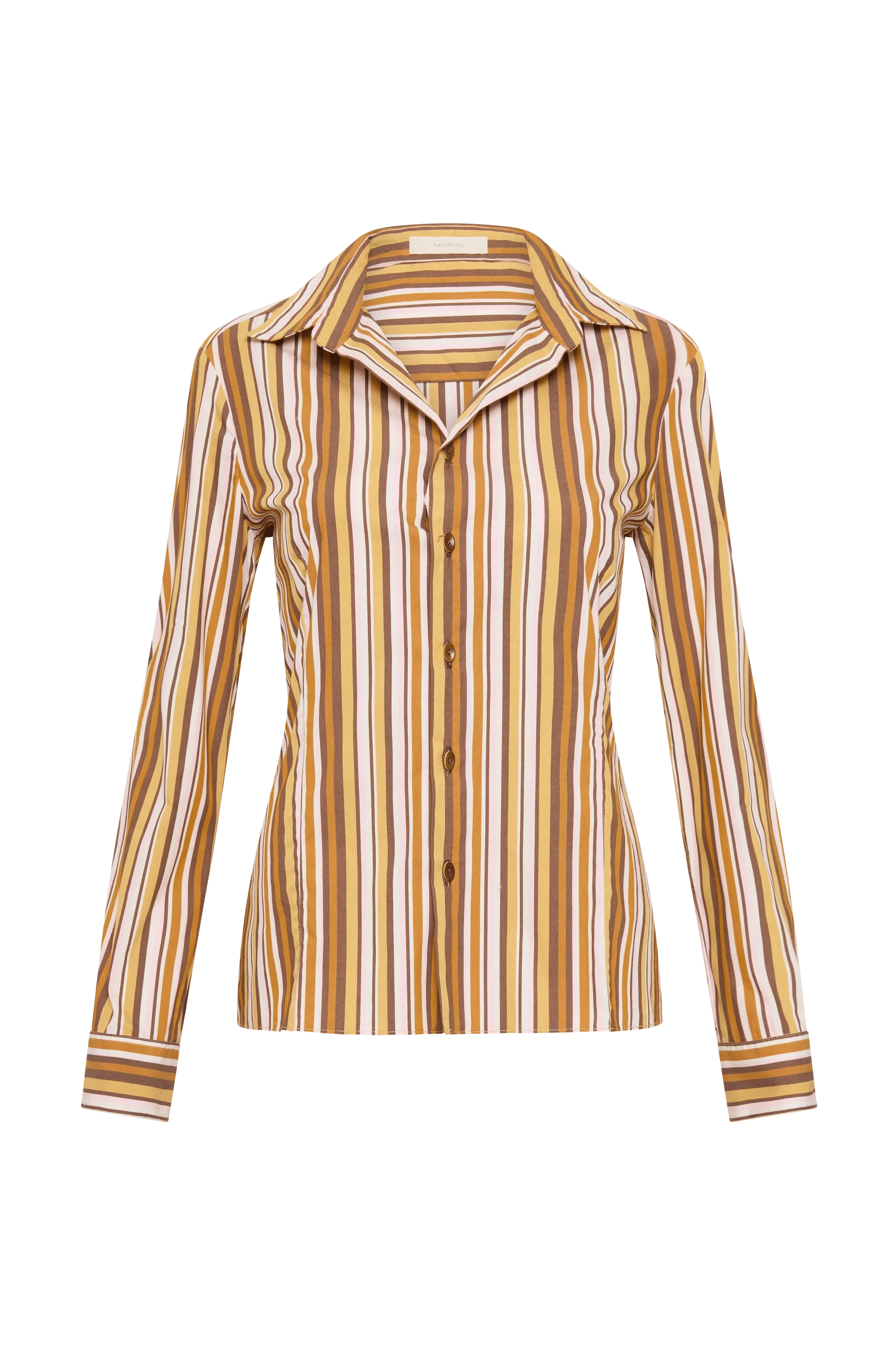 En Vau Shirt Terracotta Stripe - Final Sale