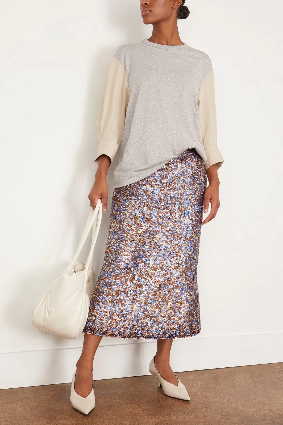 Heris Short Sleeve Shirt in Grey Melange