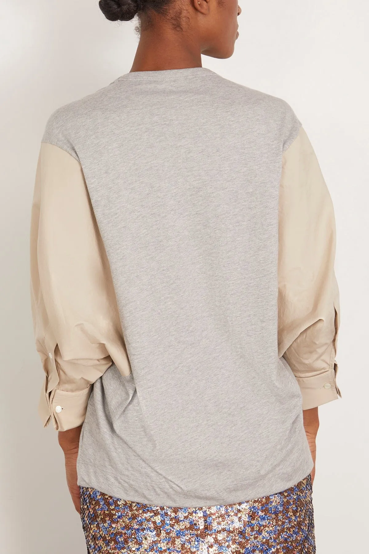 Heris Short Sleeve Shirt in Grey Melange
