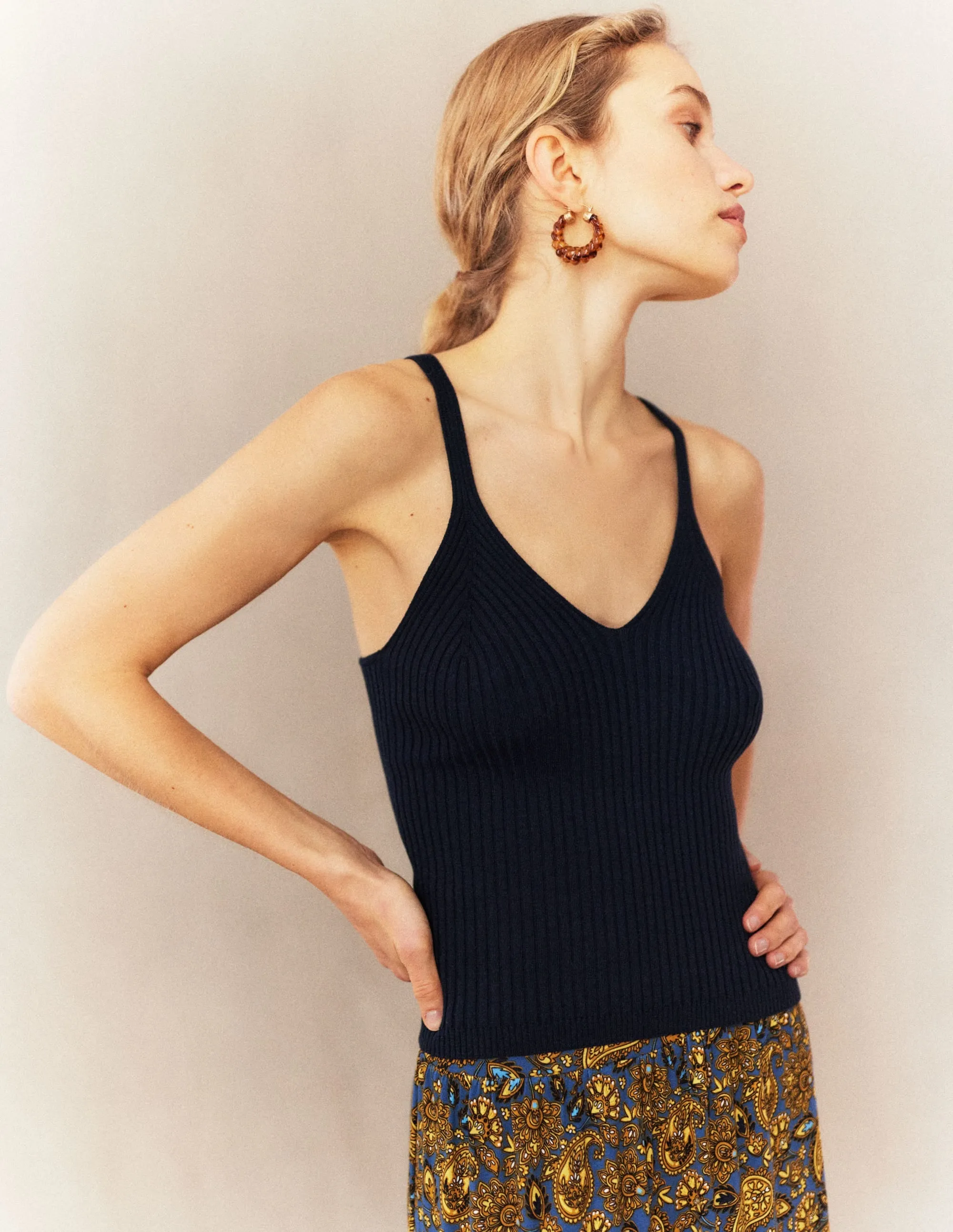Jersey Maxi Skirt-Harvest Gold, Paisley Terrace