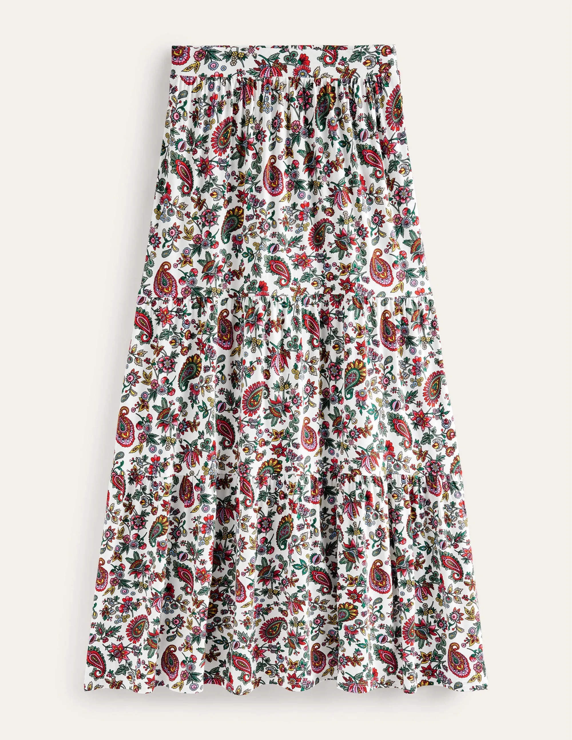 Jersey Maxi Skirt-Multi, Dandelion Paisley