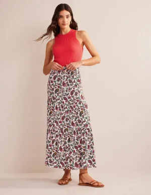 Jersey Maxi Skirt-Multi, Dandelion Paisley