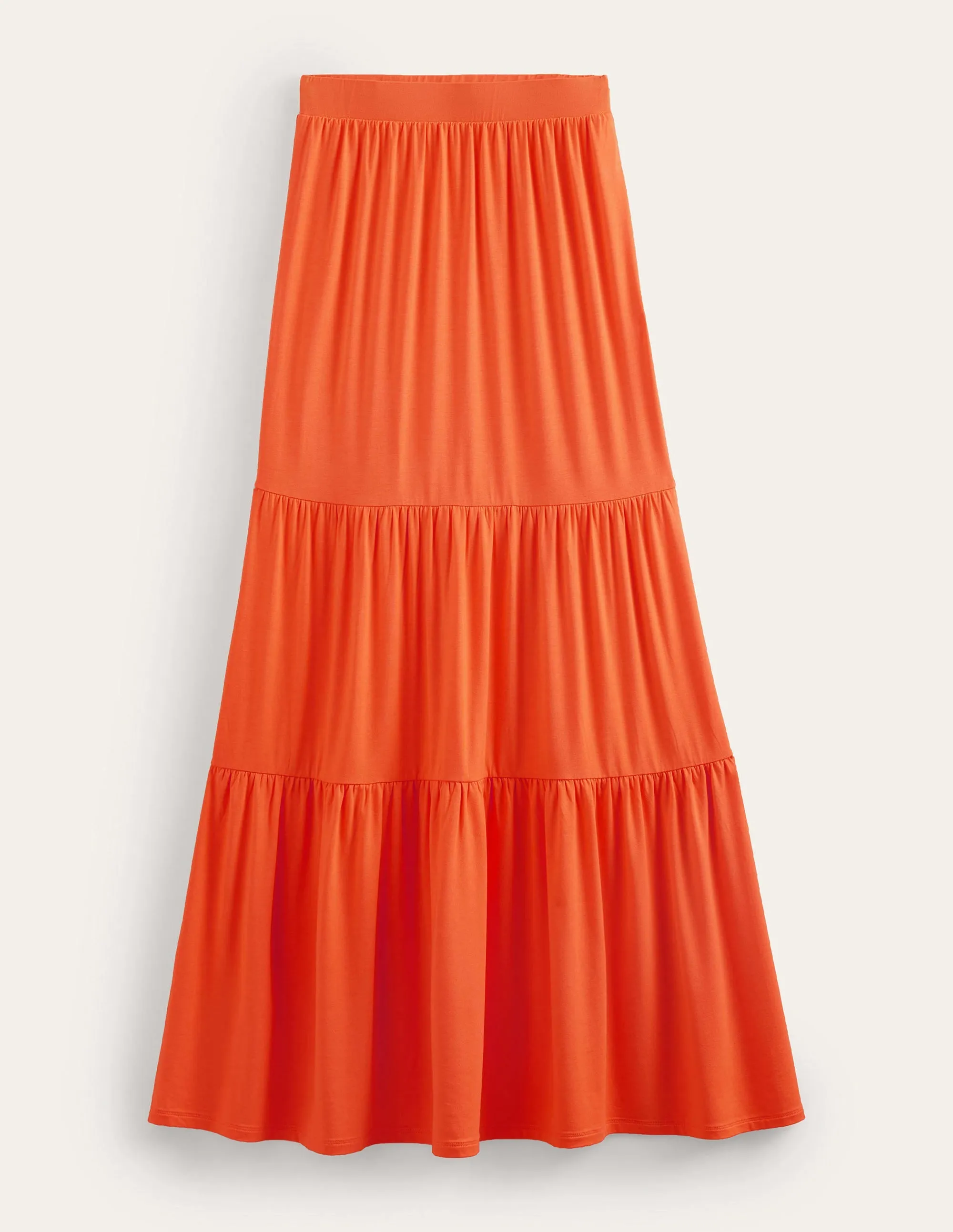Jersey Maxi Skirt-Vermillion