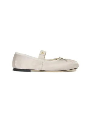 Jolie Satin Flats - Champagne