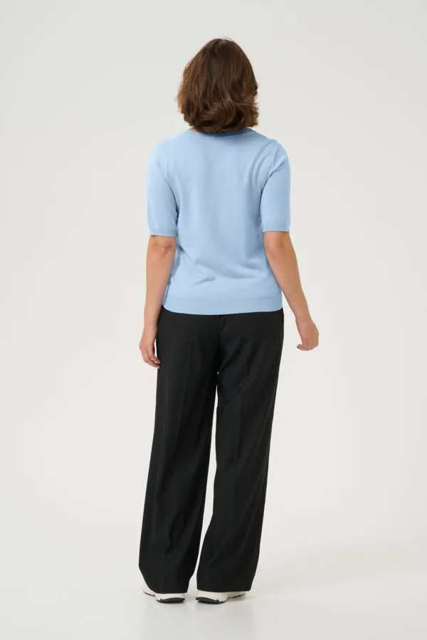 Kaffe Lizza Knit Pullover || Soft Chambray