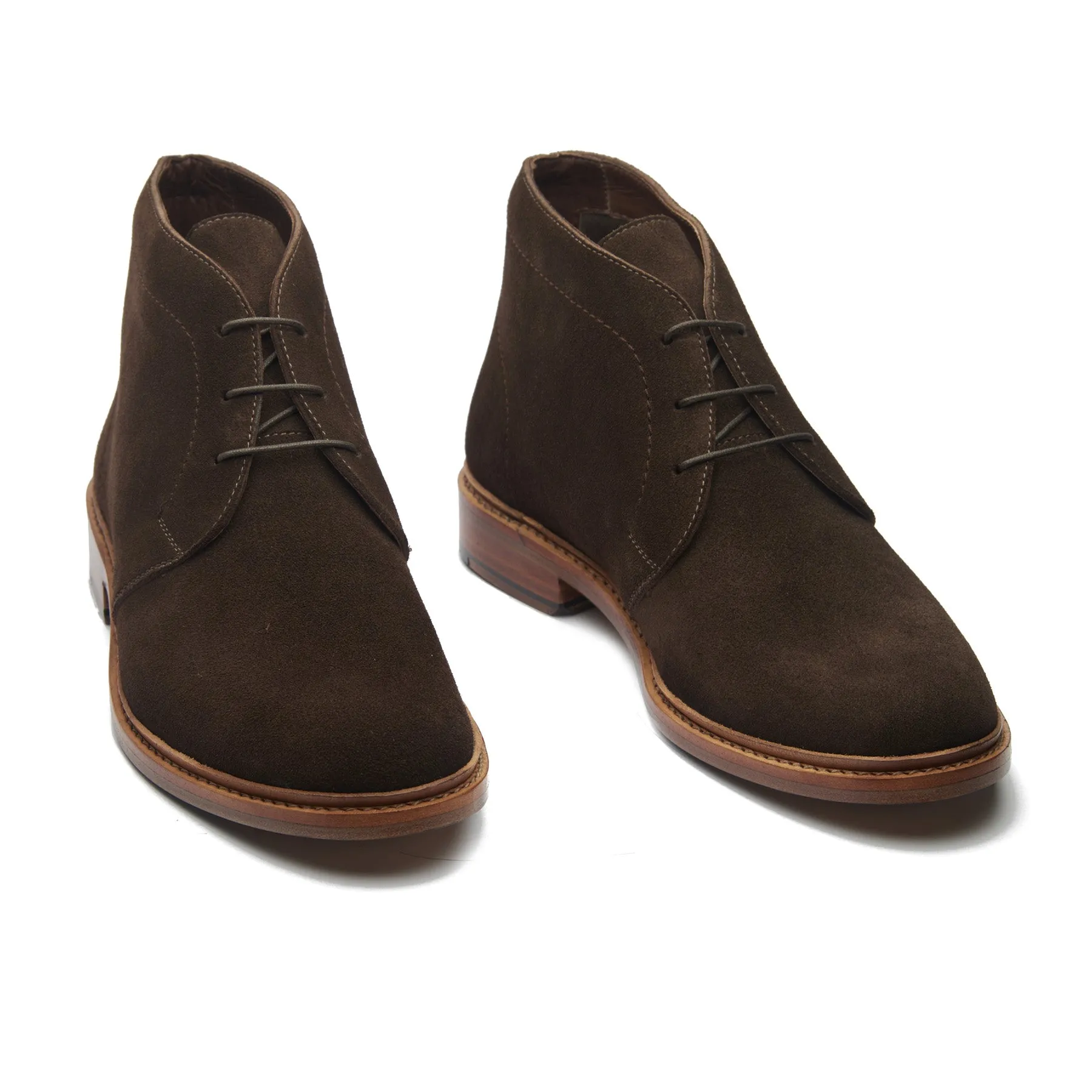 Lucas, Unlined Chukka Boot - Ox Reverse Brown | Hand Welted Summer Classics