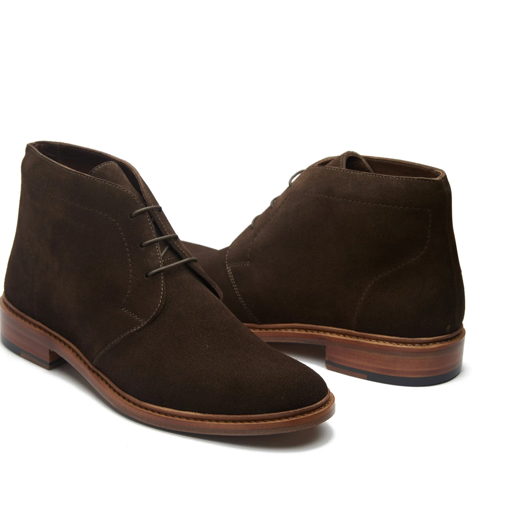 Lucas, Unlined Chukka Boot - Ox Reverse Brown | Hand Welted Summer Classics