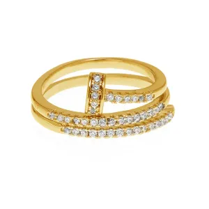 Nailed Down Wrap Ring