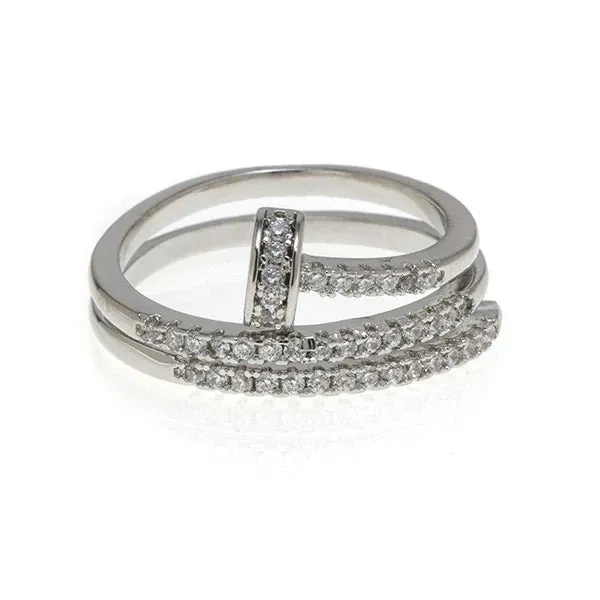Nailed Down Wrap Ring