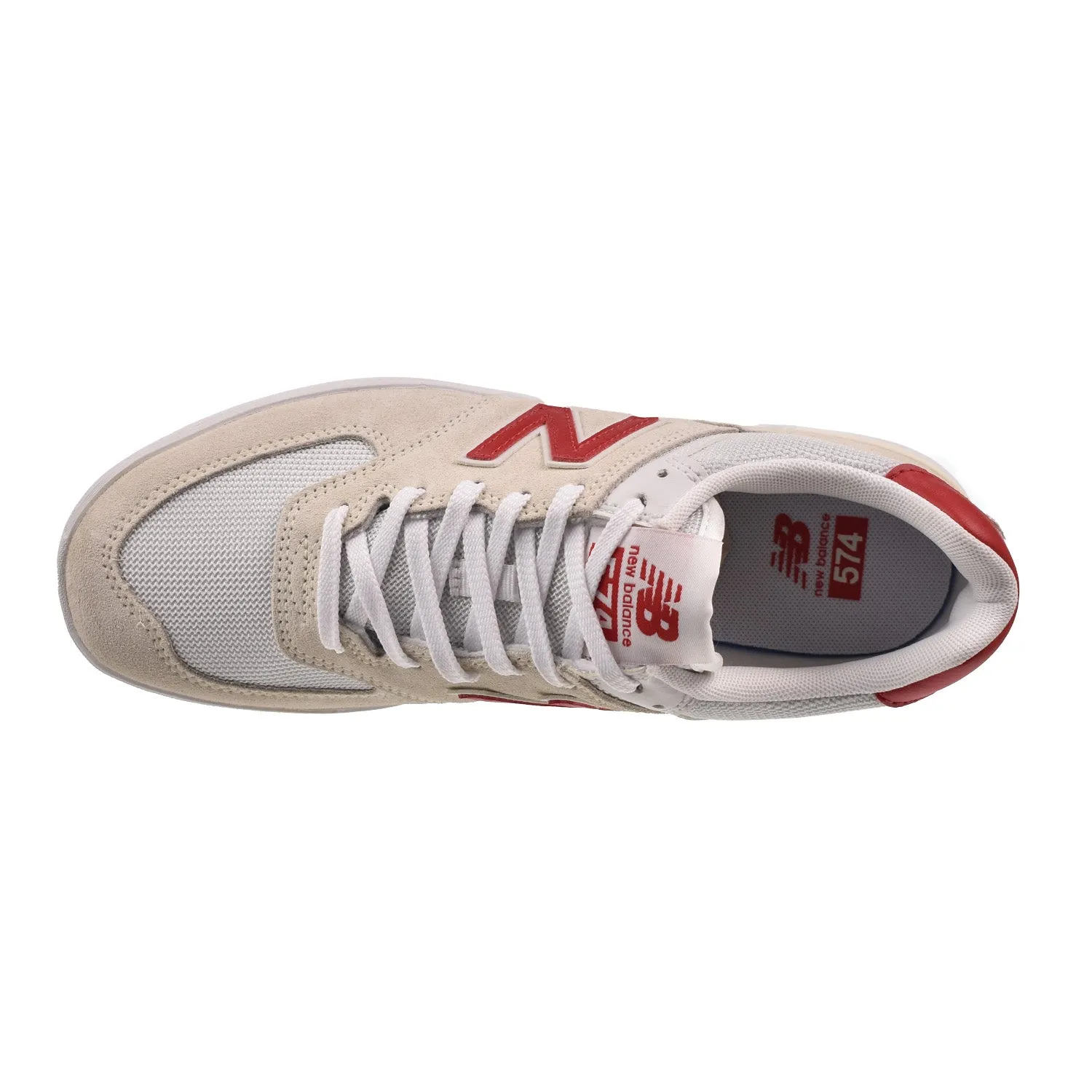 New Balance 574 Men's Shoes White-Red