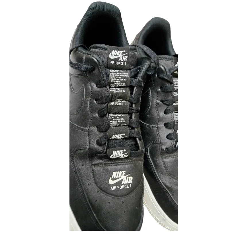NIKE Air Force 1 Low-Top '07 LV8 "Double Air" B/W Sneaker (M/11.5) #CJ1379