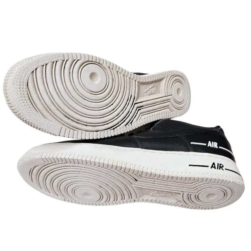NIKE Air Force 1 Low-Top '07 LV8 "Double Air" B/W Sneaker (M/11.5) #CJ1379