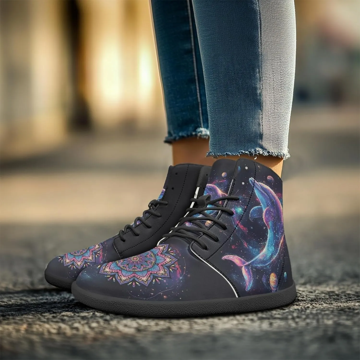 Novelty Barefoot Shoes Men's Women's PU Leather Zero Drop Sole Trail Running Flat Minimalist Sneakers Athletic Shoes