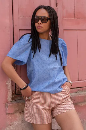 Object Jilly Cornflower Blue Top