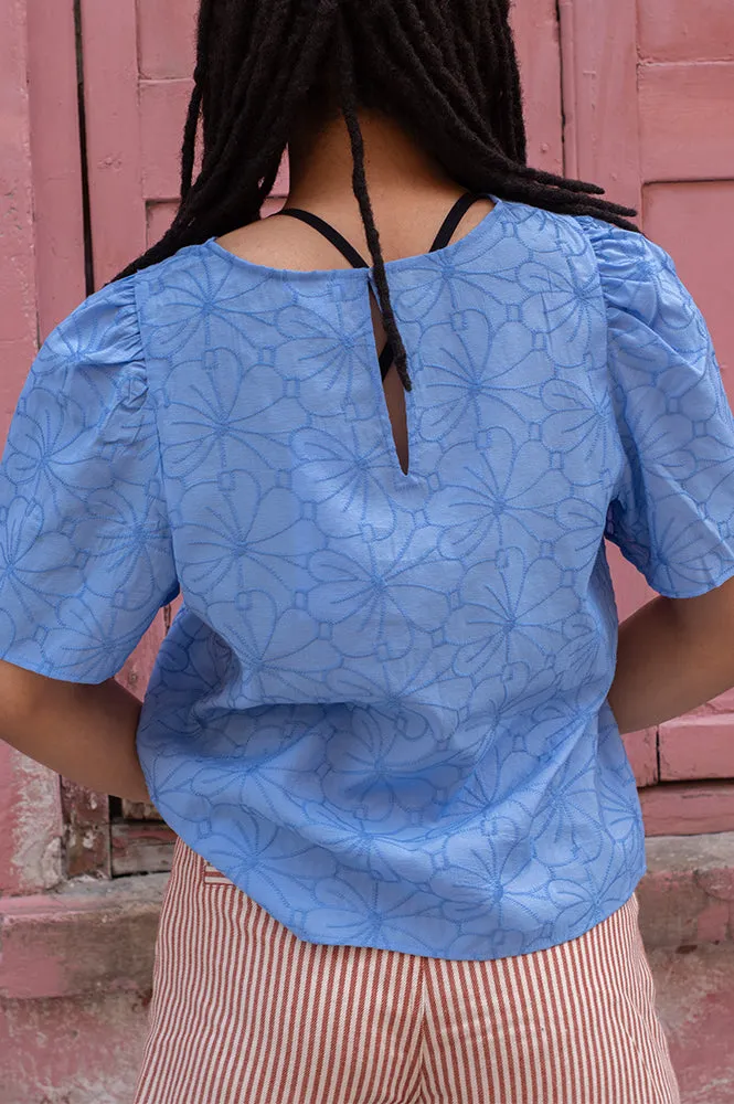 Object Jilly Cornflower Blue Top