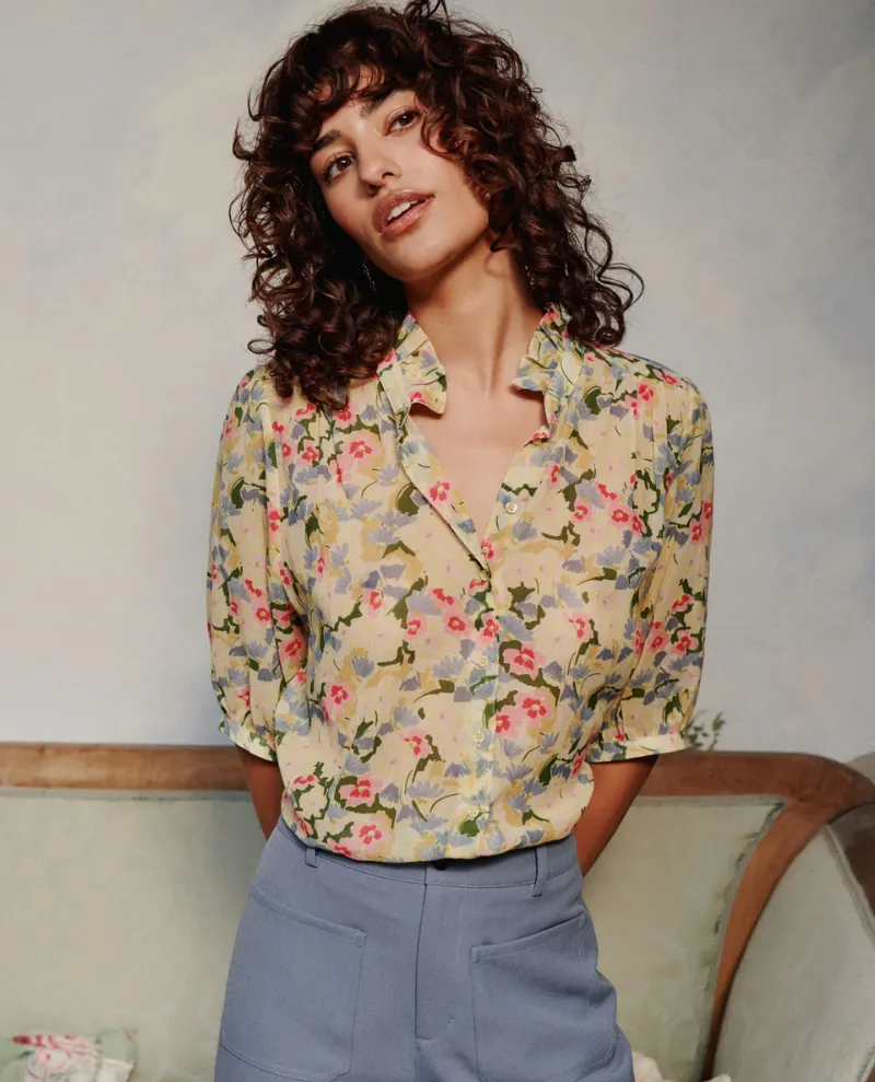 Petite Mendigote Tera Lemonade Bouquet Blouse