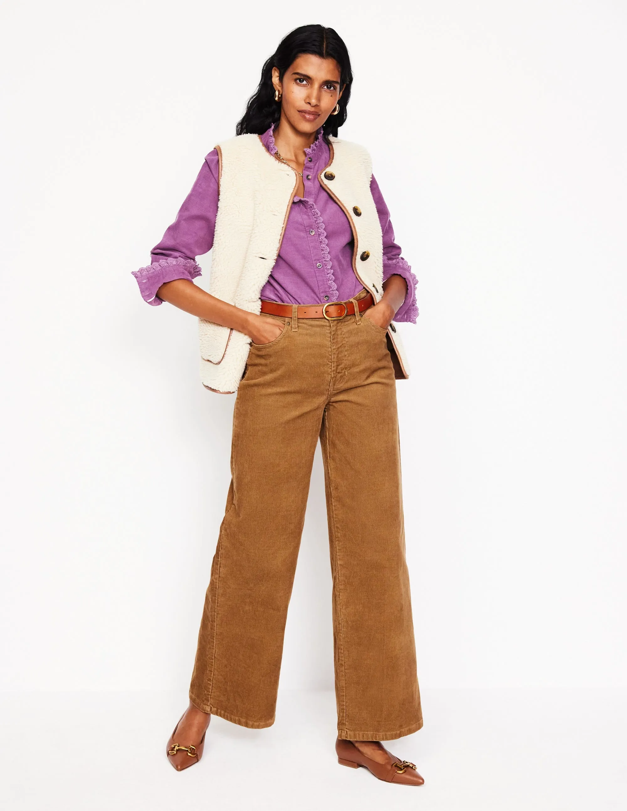 Phoebe Cord Shirt-Bramble Purple