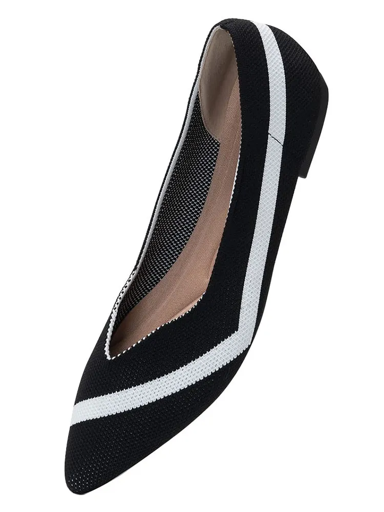 Pointed Toe Slip On Flats