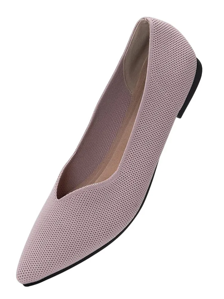 Pointed Toe Slip On Flats