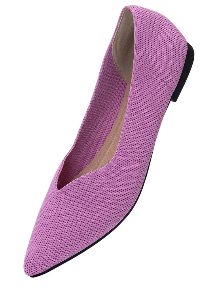 Pointed Toe Slip On Flats