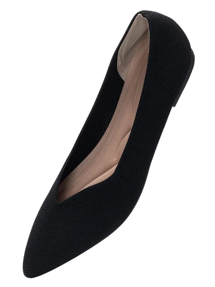 Pointed Toe Slip On Flats