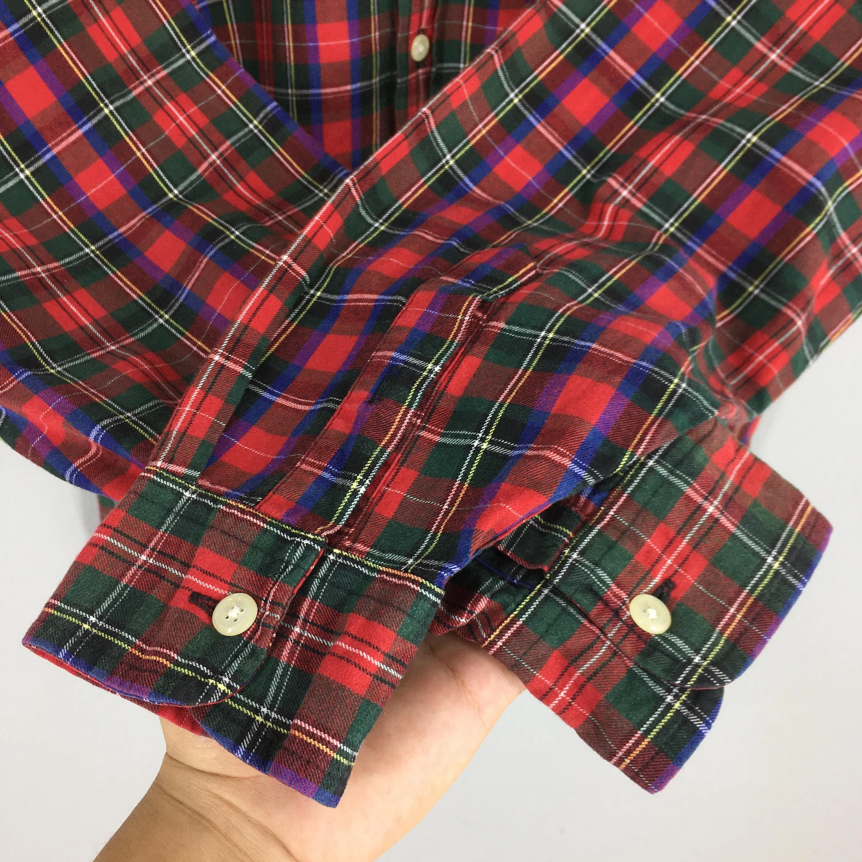 Polo Ralph Lauren Checkered Flannel Red Shirt Large