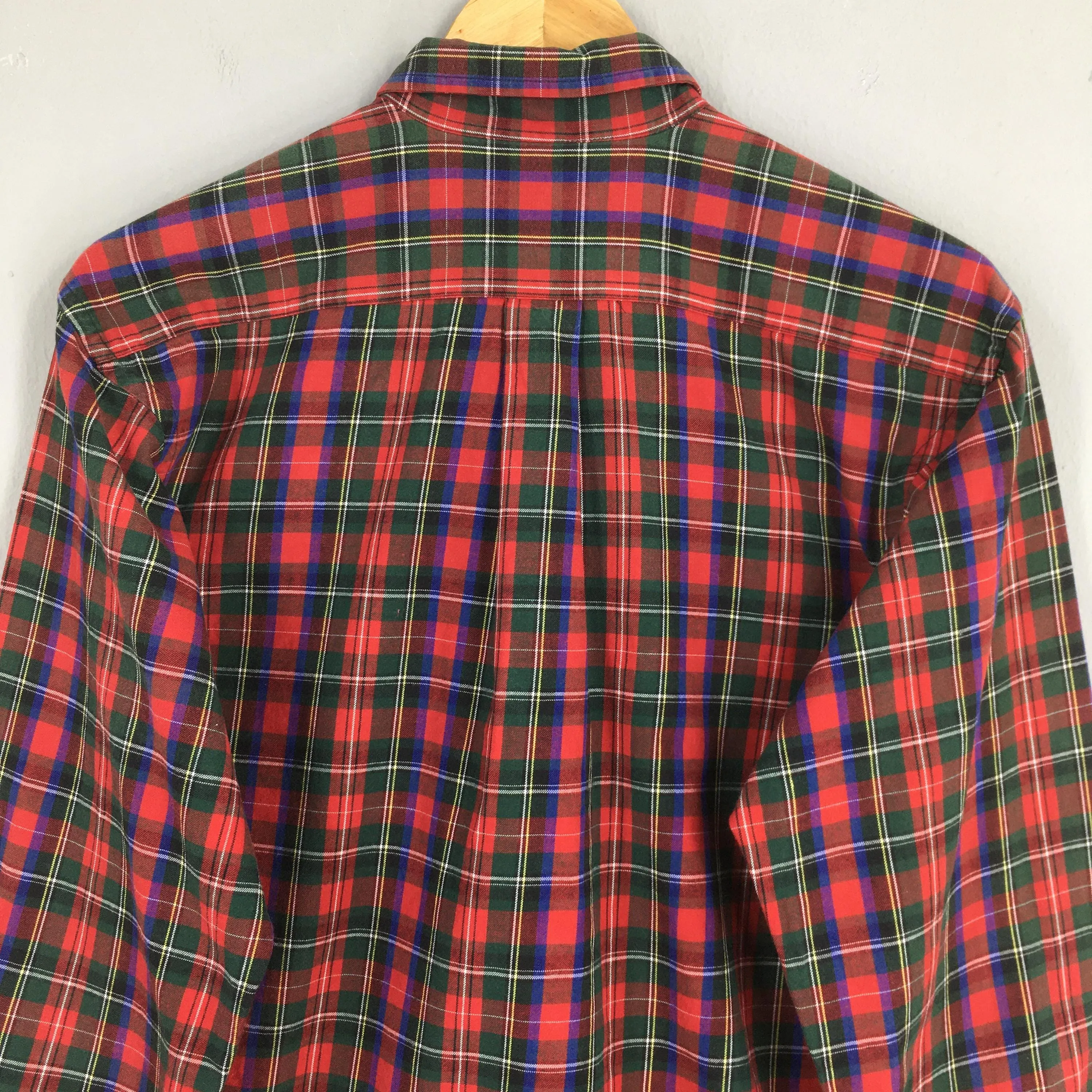 Polo Ralph Lauren Checkered Flannel Red Shirt Large