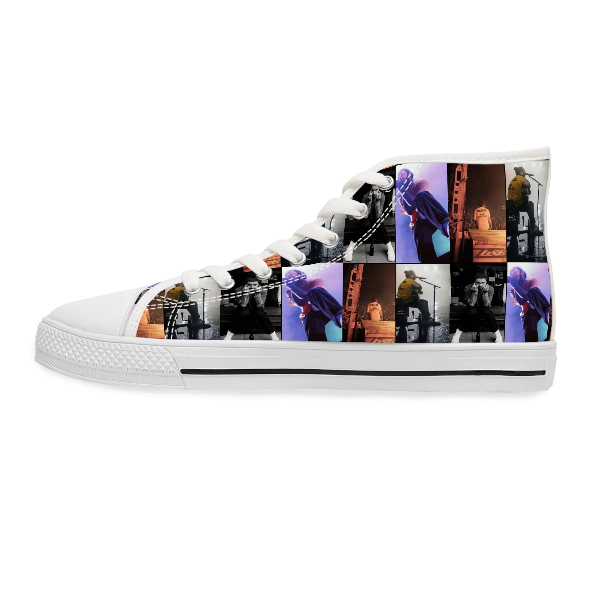 Post Malone On Tour Collage Women's High Top Sneakers