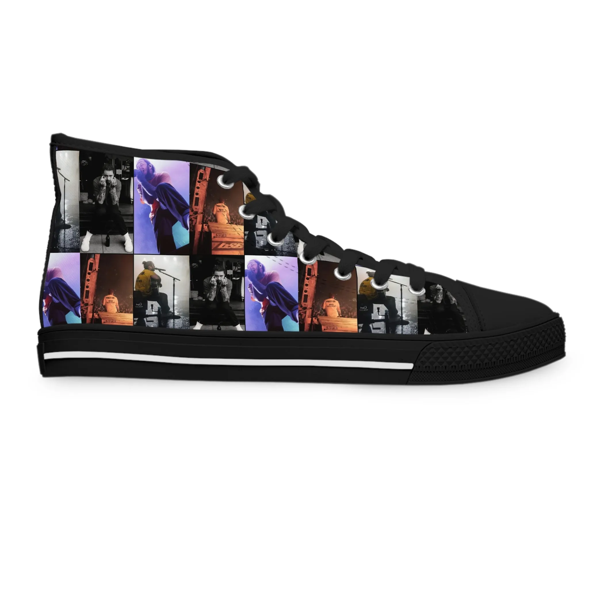Post Malone On Tour Collage Women's High Top Sneakers
