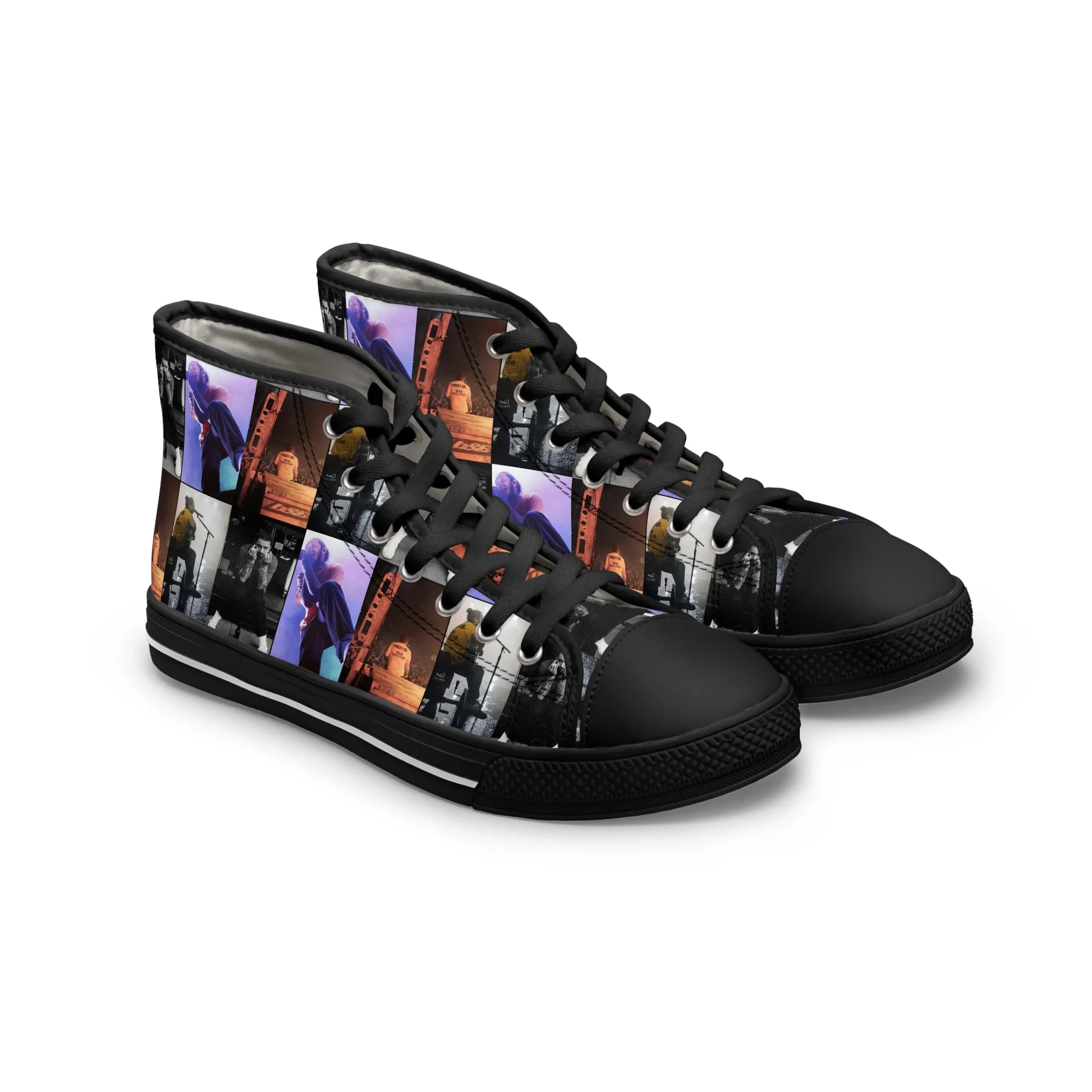 Post Malone On Tour Collage Women's High Top Sneakers