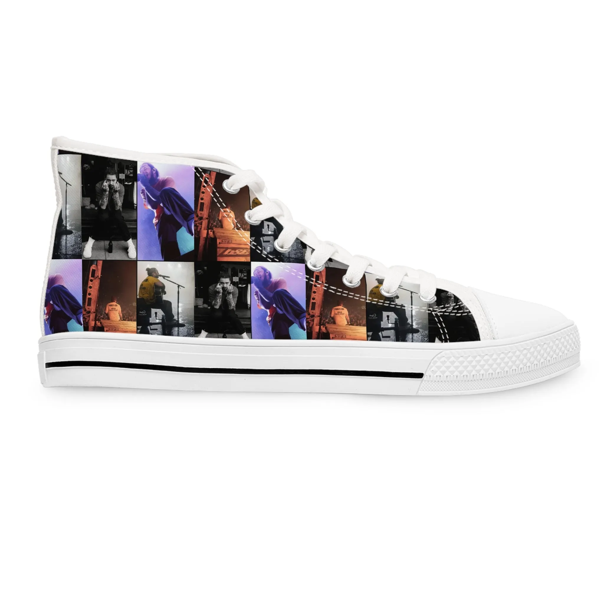 Post Malone On Tour Collage Women's High Top Sneakers