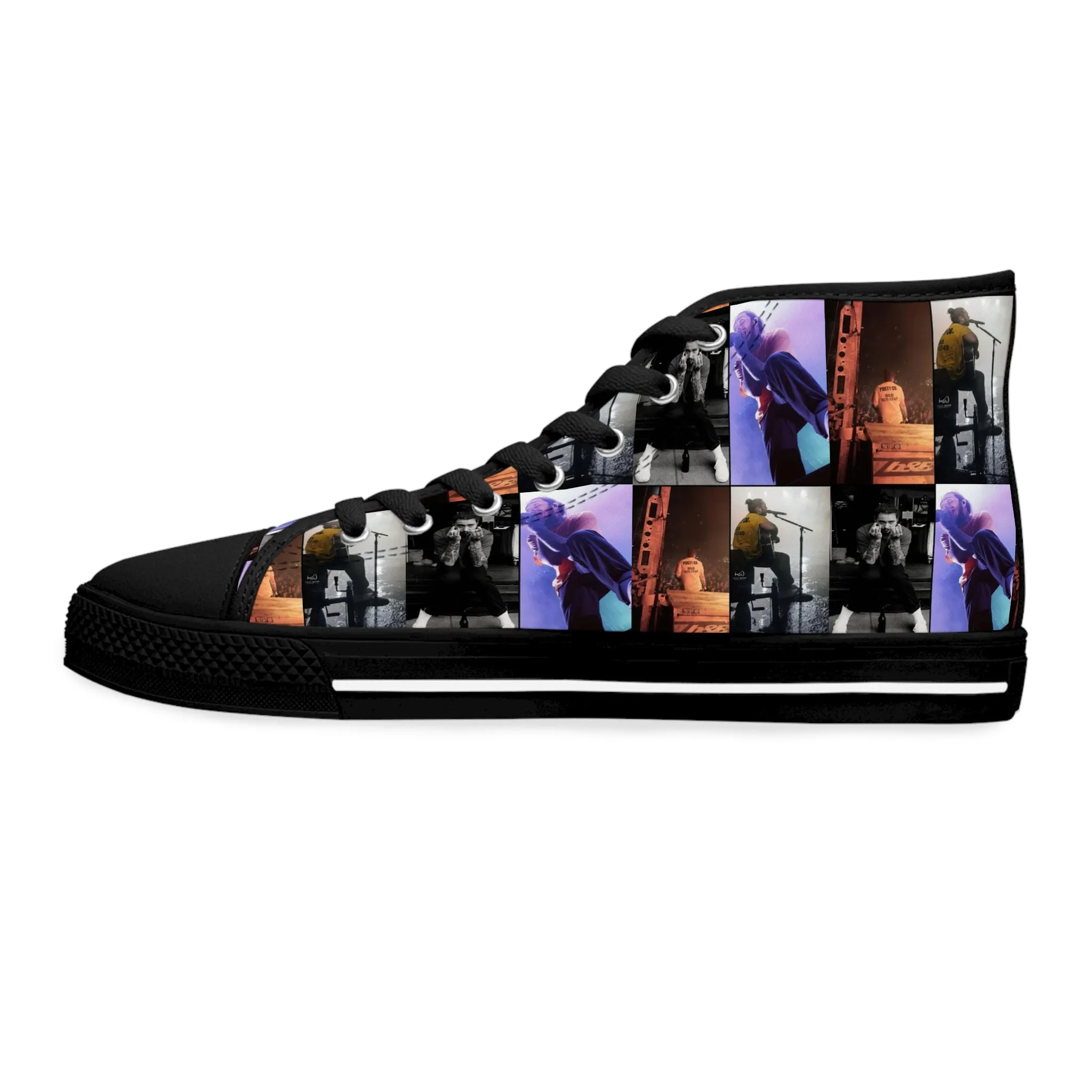 Post Malone On Tour Collage Women's High Top Sneakers