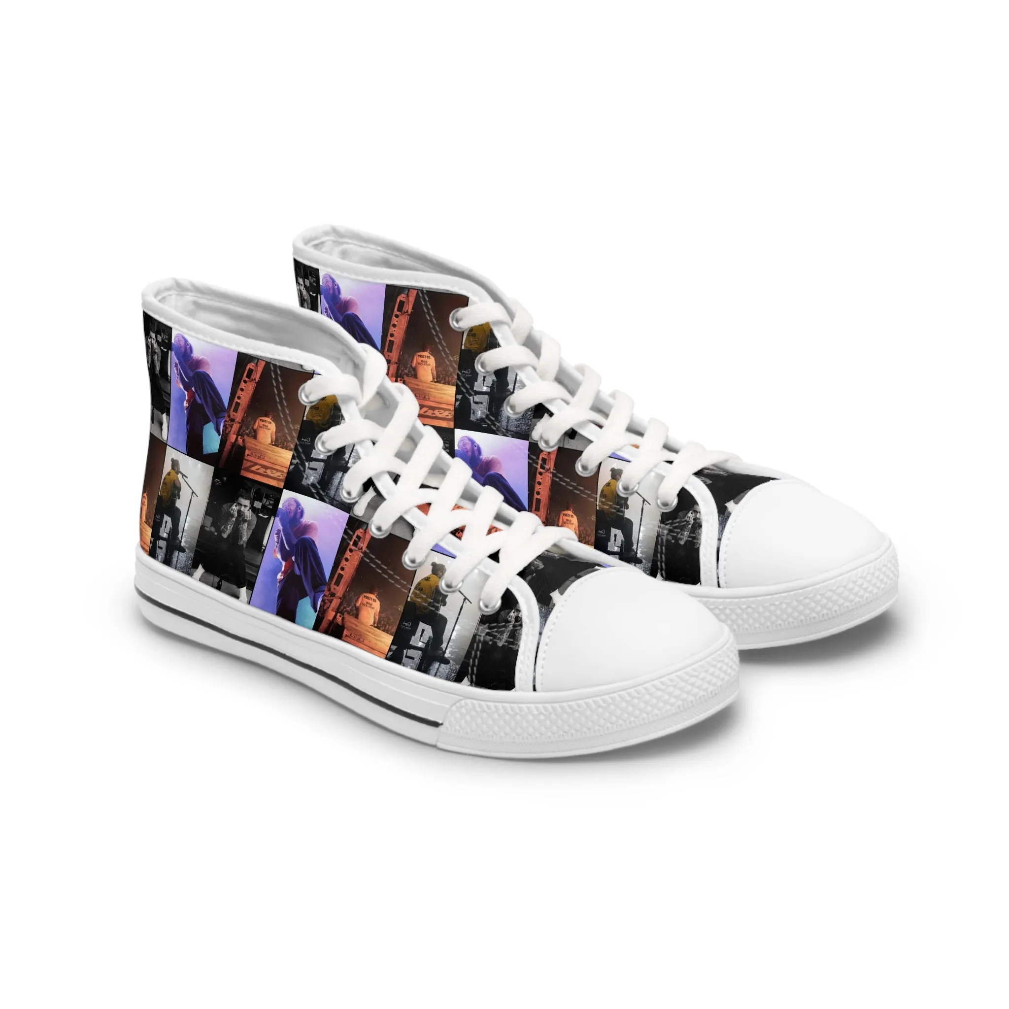 Post Malone On Tour Collage Women's High Top Sneakers