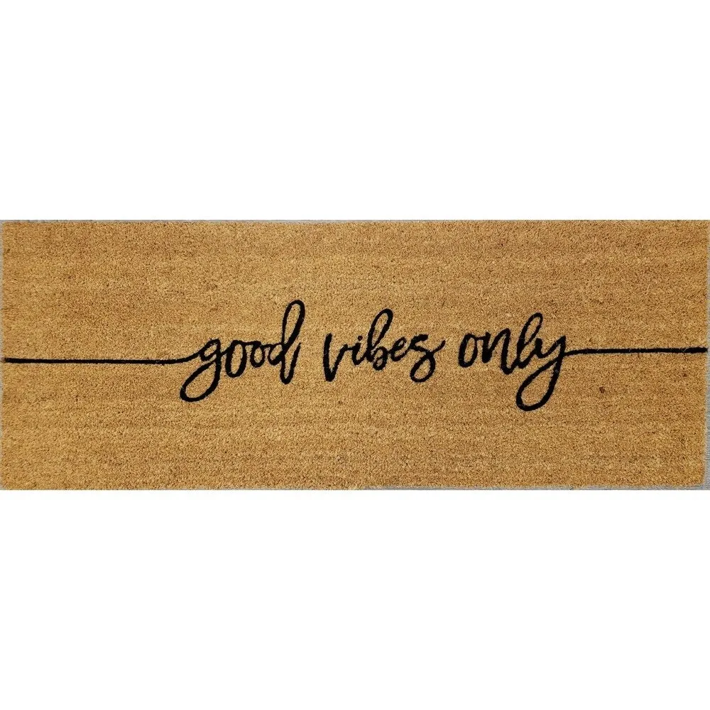 "Good Vibes" Long Non-slip Outdoor Door Mat