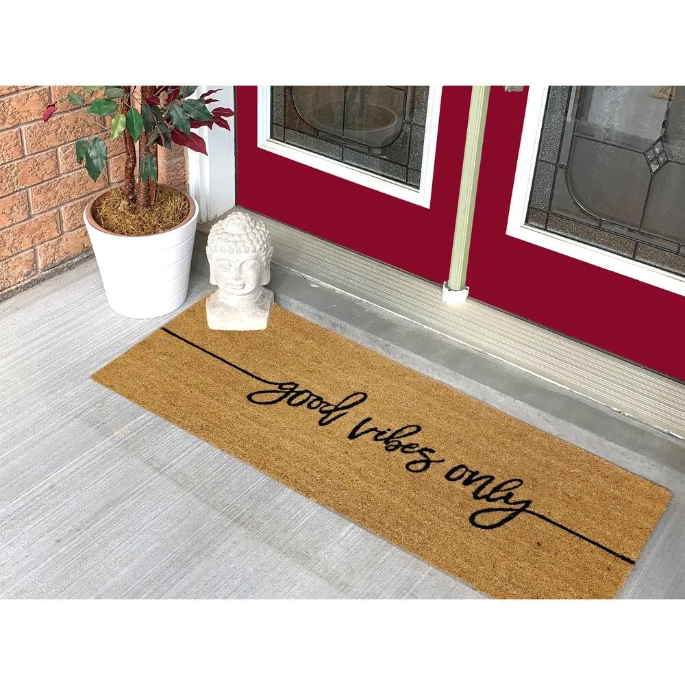"Good Vibes" Long Non-slip Outdoor Door Mat
